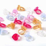 100 PCS Sweet Heart V-Shaped Glue Cups Ring newcomelashes