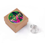 Mosaic Crystal Big Diamond Glue Ring Cup newcomelashes