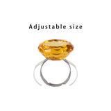 Mosaic Crystal Big Diamond Glue Ring Cup newcomelashes