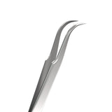 Satin Silver Volume Tweezers newcomelashes